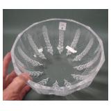 Signed Lalique France Crystal Wheat Bowl