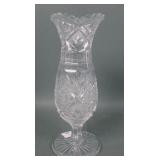SIgned Eggington AB Cut Glass Vase