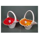 Two Kanawha Cased Hobnail Baskets