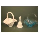 Three Piece Fenton Hobnail Lot
