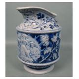 German Salt Glaze Decorated Pitcher