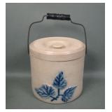 Antique Whites Salt Glaze Decorated Butter Crock