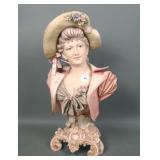 Large Victorian Bisque & Porcelain BFemale Bust