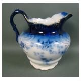 Wheeling Pottery Flow Blue La Belle Pitcher
