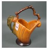 Roseville Pottery Modern Pinecone Handled Basket