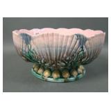 Signed Etruscan Majolica Shell & Seaweed Ftd Bowl