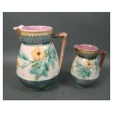 Two Piece Etruscan Majolica Pottery Lot