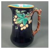Signed Wedgwood Majolica Yellow Hops Cider Jug