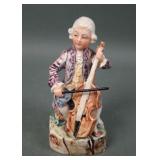 Austrian Majolica Figural Classical Cellist Figure