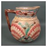 Wardle Majolica Nautical Coral & Shell Pitcher