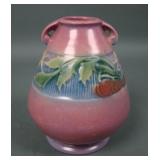Roseville Art Pottery Pink Baneda Handled Vase