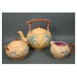 George Jones? English Majolica Five Piece Teaset