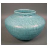 Roseville Pottery Turquoise Blue Tourmaline Vase