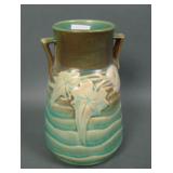 Roseville Art Pottery Luffa Handled Vase