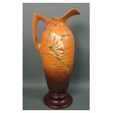 Rosevill Art Pottery Brown Freesia Ewer/ Pitcher