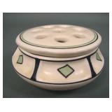 Roseville Pottery Creamware Flowerr Frog/Bowl