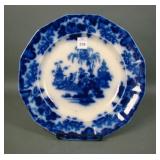 J & G Alcock 'Seinde' Flow Blue Dinner Plate