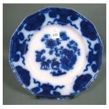 Ridgway & Morley 'Cashmere' Flow Blue Plate