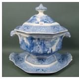 W. Adams English 'Columbia' Transferware Tureen