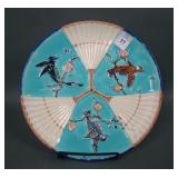 Wedgwood Majolica Bird & Fan Argenta Plate