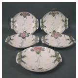 Five Wedgwood Majolica Strawberry 6 1/2" Plates