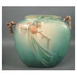 Roseville Pottery Green Pinecone Pillow Vase