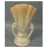 Roseville Pottery Green Carnelian Fan Vase