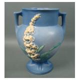 Roseville Pottery Blue Foxglove Handled Vase