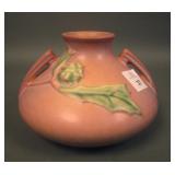Roseville Pottery Pink Thornapple Squat Vase