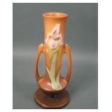 Roseville Pottery Yellow/ Brown Iris Bud Vase