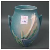 Roseville Blue Thornapple Handled Vase