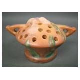 Roseville Pottery Tan Iris Flower Frog.