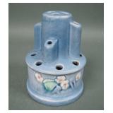 Roseville Art Pottery Blue Clemana Flower Frog