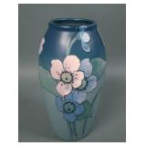 Weller Art Pottery Blue Hudson Floral Vase