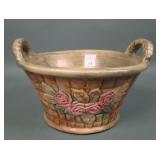 Weller Art Pottery Flemish Handled Basket