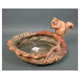 Weller Pottery Woodcraft Bowl W Figural Squirrel