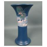 Weller Art Pottery Blue Decorated Hudson Vase