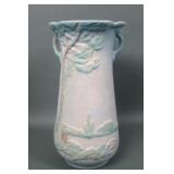 Weller Pottery Scenic Line Handled Vase