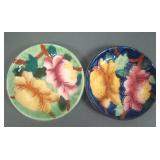Pair of English Maling Majolica Butter Pats