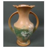 Roseville Pottery Yellow Cosmos Handled Vase