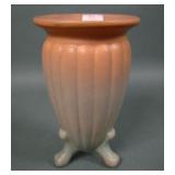 Roseville Pottery Pink/ Green Lombardy Ftd Vase
