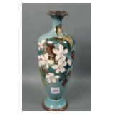Doultan-Lambeth Dogwood & Cloisonne Decorated Vase