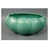 Monmouth Pottery Matte Green Melon Rib Bowl