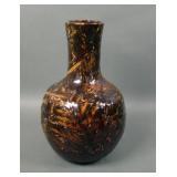 Pottery Australian Incised Fern Leaf Vase