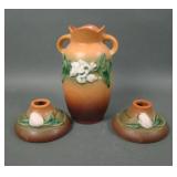 Three Piece Roseville Pottery Gardenia Lot