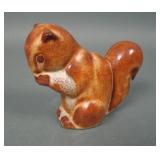 Rare Nicodemus Pottery Miniature Squirrel Figurine