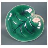 George Jones Majolica Water Lily Ftd Compote