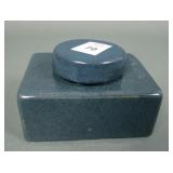 Paul Revere Pottery Blue Glaze Inkwell