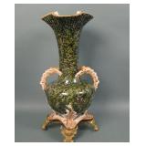 Wilhelm Schiller & Son Majoiica Handled  Vase