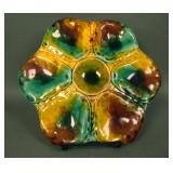 English Majoica Oyster Plate